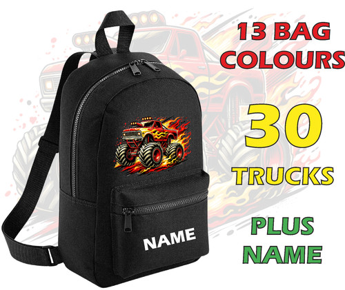 Zaino monster truck bambini - monster,