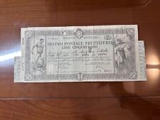 BUONO POSTALE FRUTTIFERO LIRE 500 febbraio 1932 AOSTA uff. LOCANA