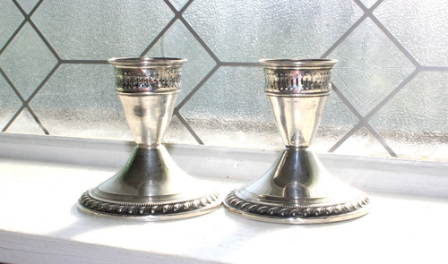 Coppia portacandele argento - coppia,