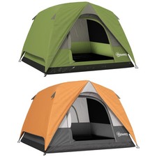Outsunny Tenda da Campeggio per 3 Persone Impermeabile 2x2x1.35 m