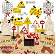 Accessori per Cantiere Gnomo – Con Cassetta Degli Attrezzi E Decorazioni Nataliz