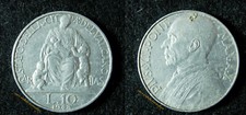 VATICANO 10 LIRE 1948 PIO XII° MB ITALMA
