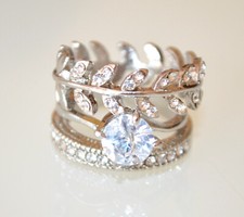 Anelli donna set 3 pezzi