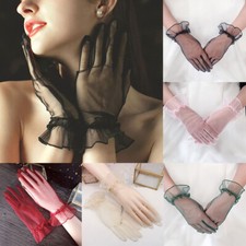 Women Short Tulle Gloves