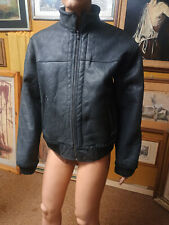 Giubbotto vera pelle bomber interno pelo sintetico vintage taglia 50-52