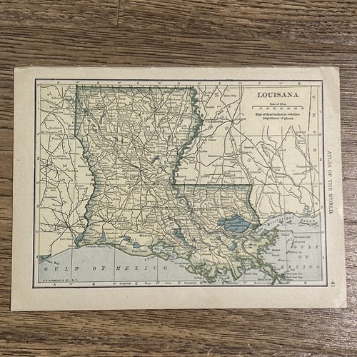 Antica mappa della louisiana - mappa,