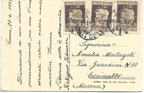 1923 fiume 10c soggetti - 10c,