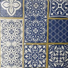 Tovaglie Maiolica Blu Carta Accoppiata 100x100cm 250 pz - Ristorante Pizzeria
