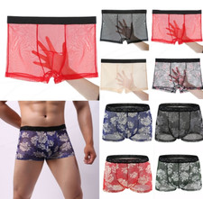 Boxer Trasparenti Da Uomo Intimo Sexy Pantaloncini In Rete Mutande ↔ ☆