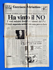 CORRIERE ADRIATICO 11 GIUGNO 1985 REFERENDUM ABROGATIVO TAGLIO SCALA MOBILE