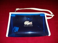 Pochette vintage Lacoste Blue Vinyl PVC Roland Garros 