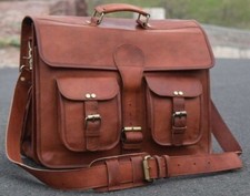 Borsa a tracolla vintage in pelle Messenger da uomo di classe premium valiget...