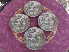 4 Assiettes Plates Faience