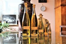 LIQUORE MILLEFIORI CUCCHI CRISTALLIZZATO VERTICALE 5 BELLISSIME E RARE BOTTIGLIE