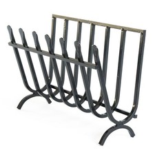 BRUCIALEGNA CULLA FERRO BATTUTO BRUCIA LEGNA PER CAMINETTO CAMINO FUOCO CM60