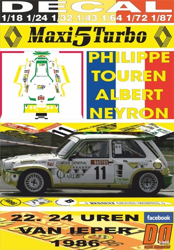 Decal renault maxi turbo - decal, 5