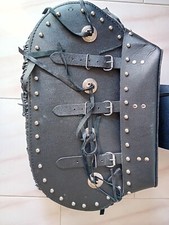 borse pelle moto Laterali 51x34x14 Frange Nuove Moto Custom + Barilotto ( Usato 