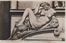 CARTOLINA  FIRENZE BASILICA DI S. LORENZO SACRESTIA NUOVA LA NOTTE NON VIAGGIATA