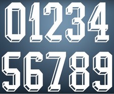 NUMERI MAGLIA CALCIO META' ANNI 80 IN FLOCK BIANCO MATCH WORN ISSUED SHIRT INTER