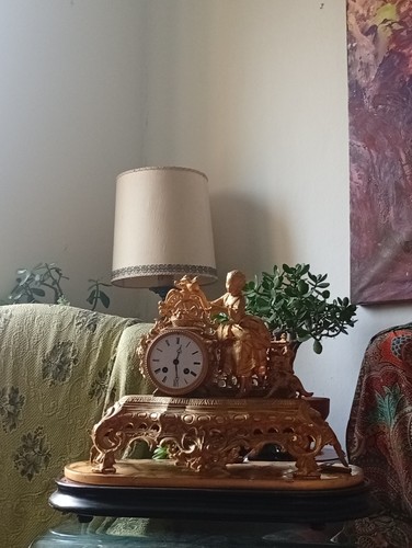 Antico orologio bronzo - orologio, in