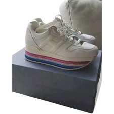 Scarpe sneakers donna Hogan misura 38,5 bianche come nuove prezzo nuovo 495 euro 