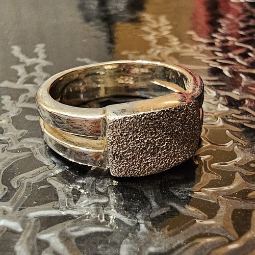 Bague argent texturée s - bague,