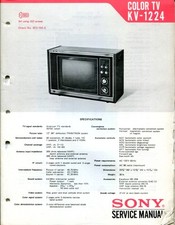 Sony KV-1224 Trinitron TV a colori manuale di servizio elettronico telaio # SCC-19A-A
