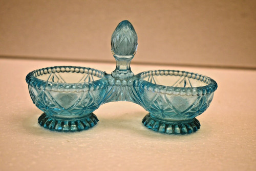 Antico blu pressato bicchiere - antico,