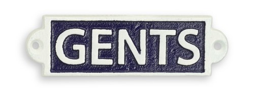 Insegna uomo ghisa - insegna, da