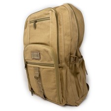 Zaino uomo viaggio da moto scuola zainetto in tela sportivo senape escursionismo