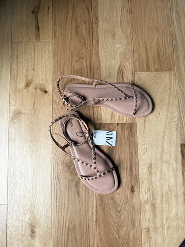 Zara sandali nudi beige - , con