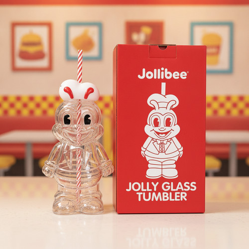 Jollibee glass tumbler cup - jollibee,