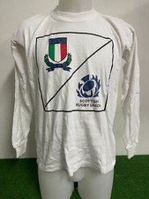 MAGLIA ITALIA ITALY RUGBY NO MATCH WORN INDOSSATA SHIRT JERSEY CAMISETA VINTAGE