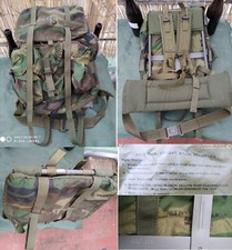 ZAINO MILITARE AMERICANO MIMESI WOODLAND  MODELLO NYLON MEDIUM LC1 ANNI 80 U.S.A