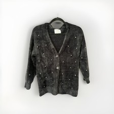 Maglione cardigan nero