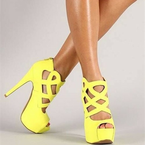 Sandali donna moda giallo