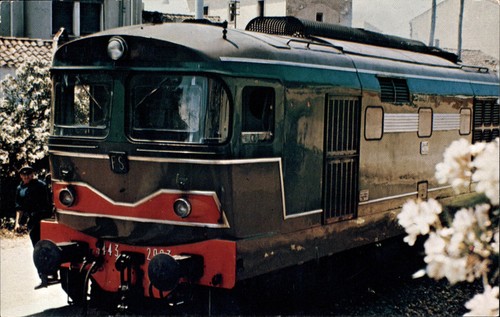 Cartolina treno locomotiva