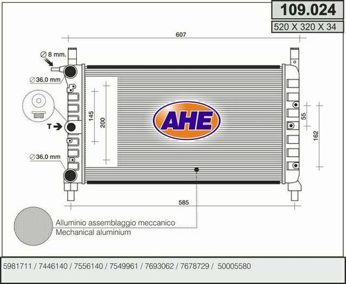 Radiatore fiat uno - 146_, 1.4