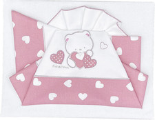 Completo Lenzuolo Culla/Carrozzina Ricamato + Sotto Con Elastici E Federa