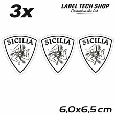 3 adesivi Sicilia, stemma
