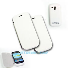2PCS 2000MAH BATTERIA DI BACKUP ESTERNA POWER BANK COVER BIANCO GALAXY S3 MINI