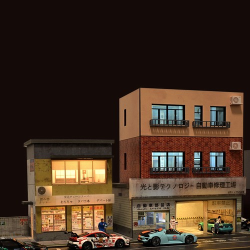 Diorama modellino auto - 1:64,