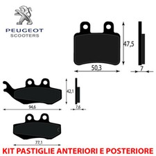 PASTIGLIE FRENO ANTERIORI E