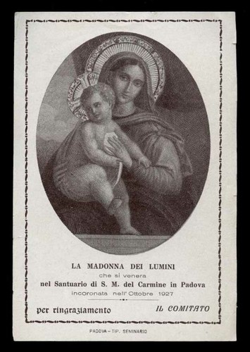 Santino holy card madonna - card,