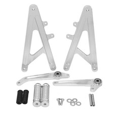 Silver Rearset Footrests Foot