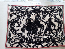 ANTICO ARAZZO ARTIGIANALE SARDO LAVORAZIONE TELAIO A MANO 1930 PEZZO UNICO.