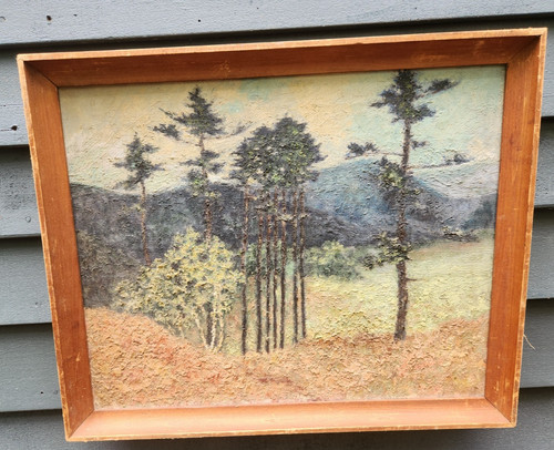Trees oil painting board - trees,