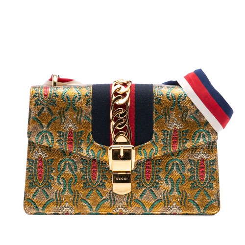 Gucci small canvas brocade web - gucci,