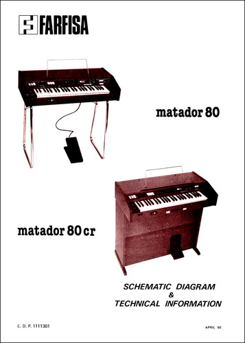 Farfisa matador service - farfisa, 80