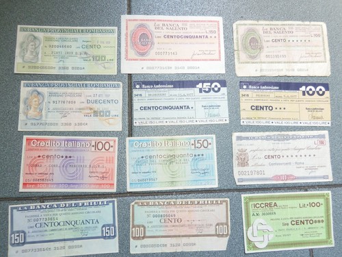 Miniassegni lotto pezzi - miniassegni,